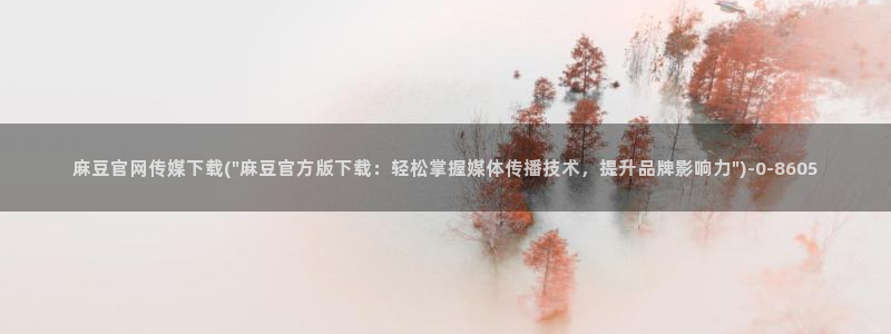 麻豆影视资讯